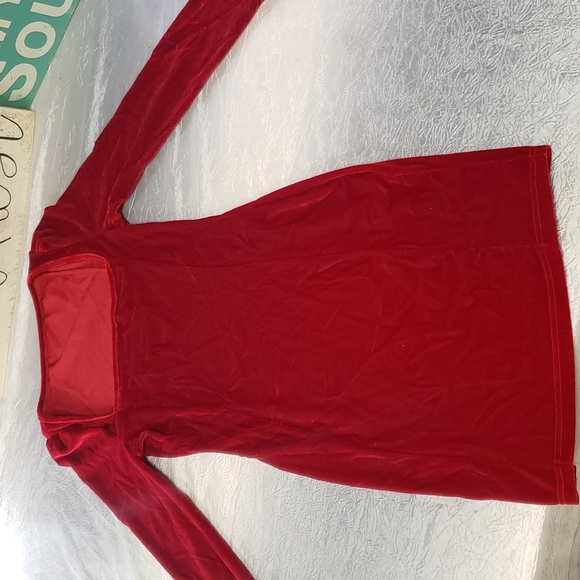 Zaful Dresses & Skirts - Velvet Red Bodycon Soft Dress Small /Medium